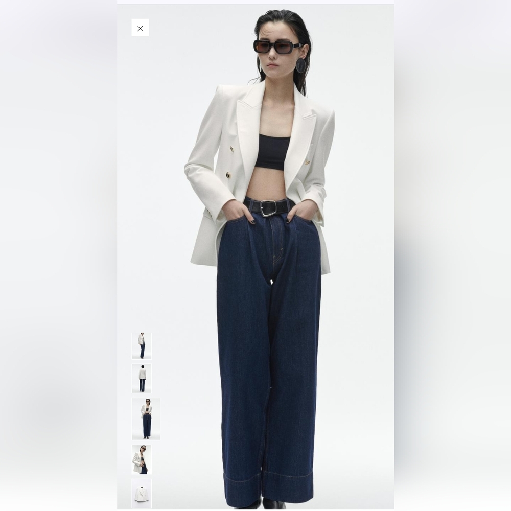 BNWT! Zara TAILORED DOUBLE-BREASTED BLAZER - Picture 4 of 8